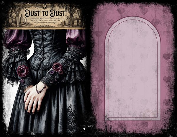 Junk Journal Spreads: 75 Open Book Planner Pages - Memento Mori - Commercial Use — image 28