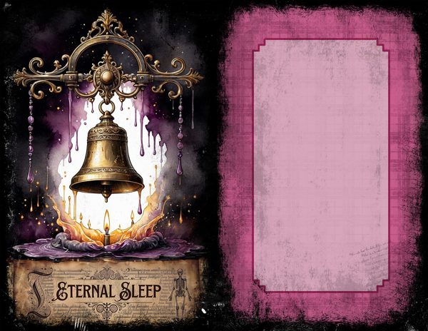 Junk Journal Spreads: 75 Open Book Planner Pages - Memento Mori - Commercial Use — image 35