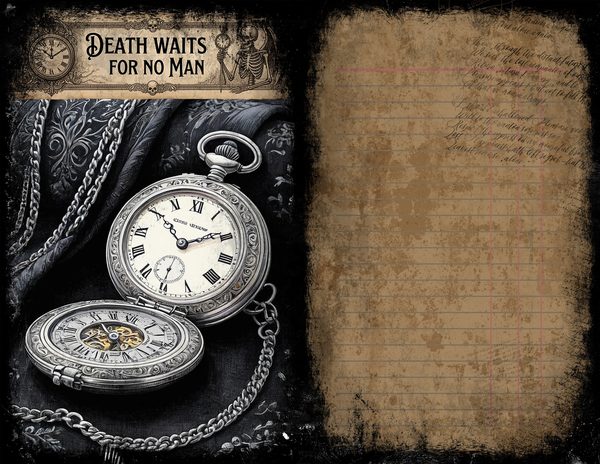 Junk Journal Spreads: 75 Open Book Planner Pages - Memento Mori - Commercial Use — image 41