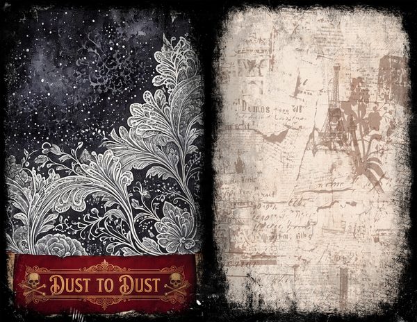 Junk Journal Spreads: 75 Open Book Planner Pages - Memento Mori - Commercial Use — image 47