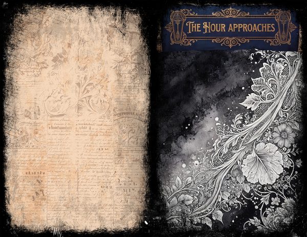 Junk Journal Spreads: 75 Open Book Planner Pages - Memento Mori - Commercial Use — image 50