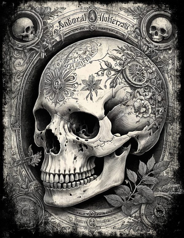 Junk Journal Pages: 150 Printable Sheets - Memento Mori - Commercial Use — image 25