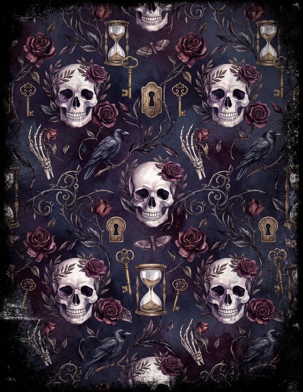 Junk Journal Pages: 150 Printable Sheets - Memento Mori - Commercial Use — image 72