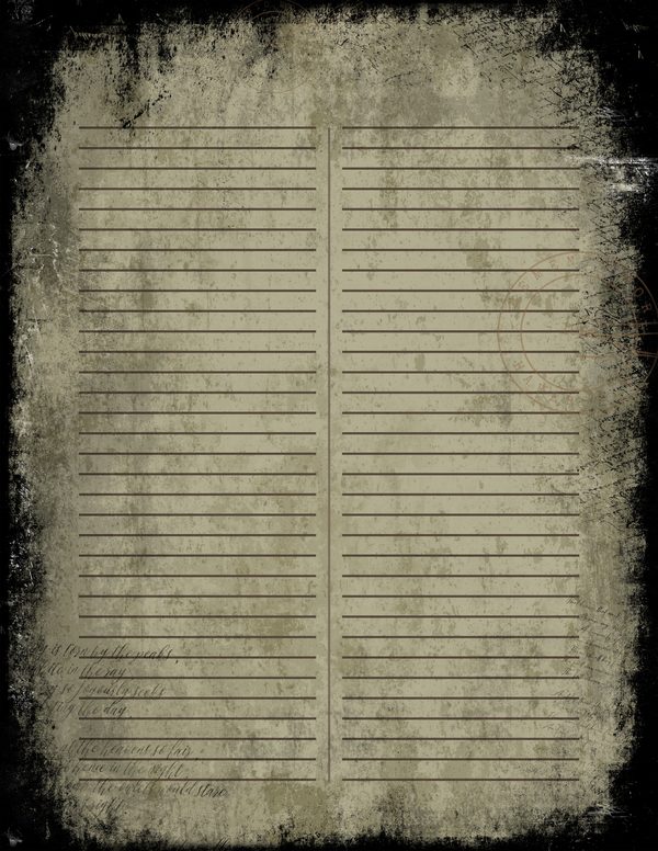 Journal Writing Pages: 50 Lined Frames and Textures - Memento Mori - Commercial Use — image 3