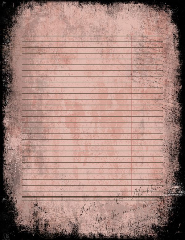 Journal Writing Pages: 50 Lined Frames and Textures - Memento Mori - Commercial Use — image 5