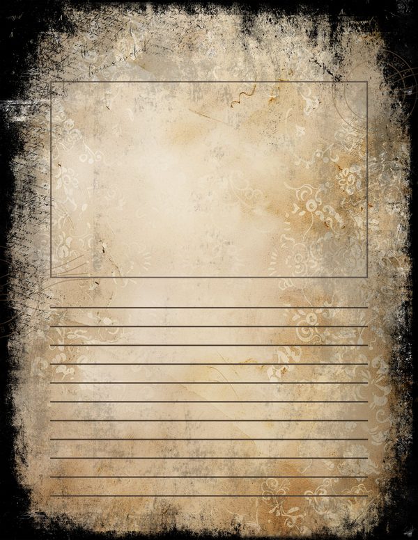 Journal Writing Pages: 50 Lined Frames and Textures - Memento Mori - Commercial Use — image 20
