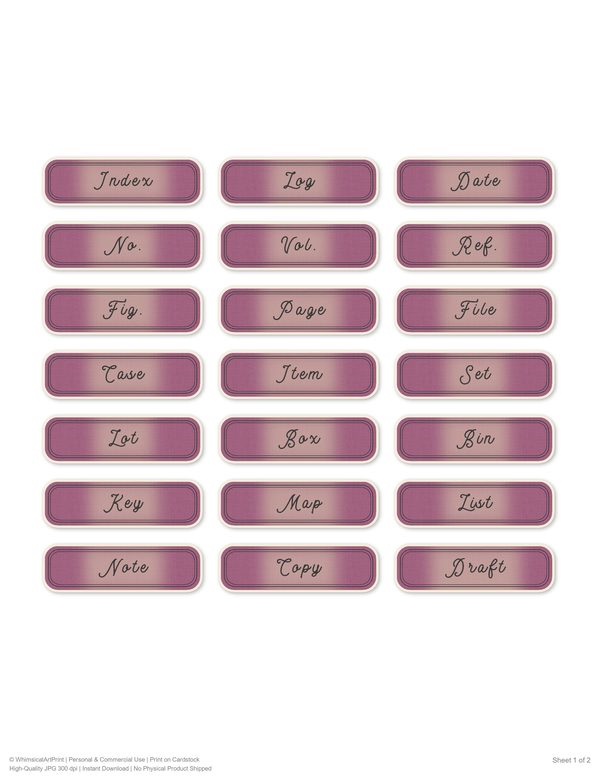 Word Strips and Labels: 14 Printable Journaling Sheets - Memento Mori - Commercial Use — image 13