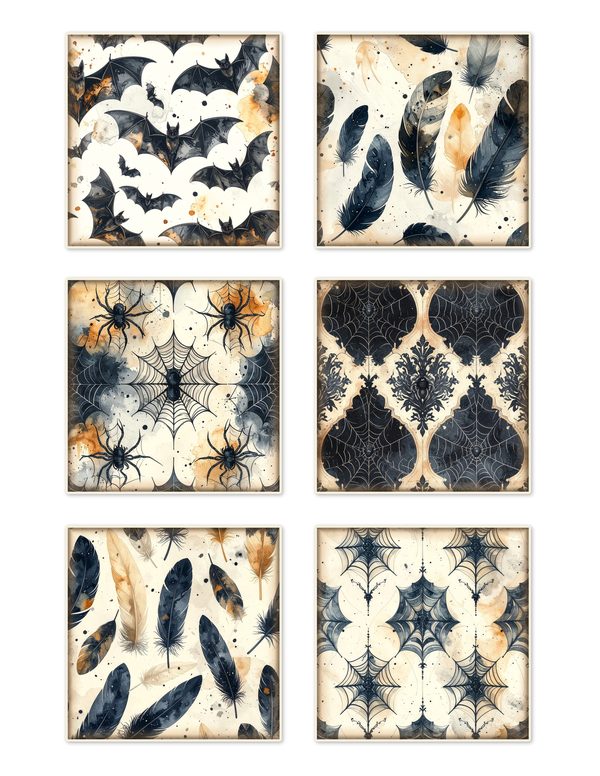 Ephemera Kit: 83 Printable Cards, Tags and Word Strips - Gothic Bestiary - Commercial Use — image 11