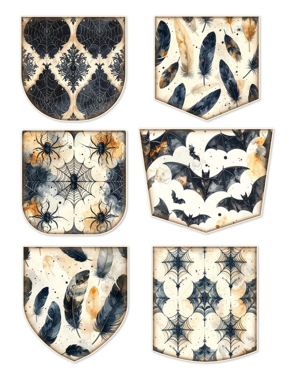 Ephemera Kit: 83 Printable Cards, Tags and Word Strips - Gothic Bestiary - Commercial Use — image 17