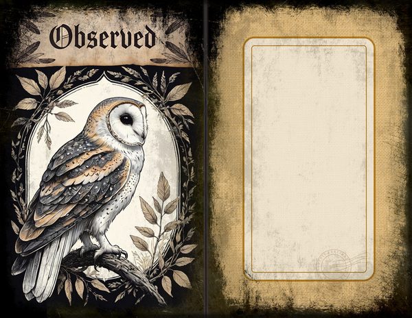 Junk Journal Spreads: 75 Open Book Planner Pages - Gothic Bestiary - Commercial Use — image 27