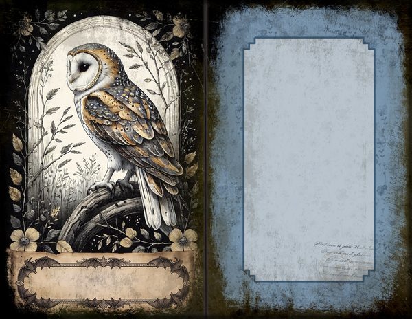 Junk Journal Spreads: 75 Open Book Planner Pages - Gothic Bestiary - Commercial Use — image 32