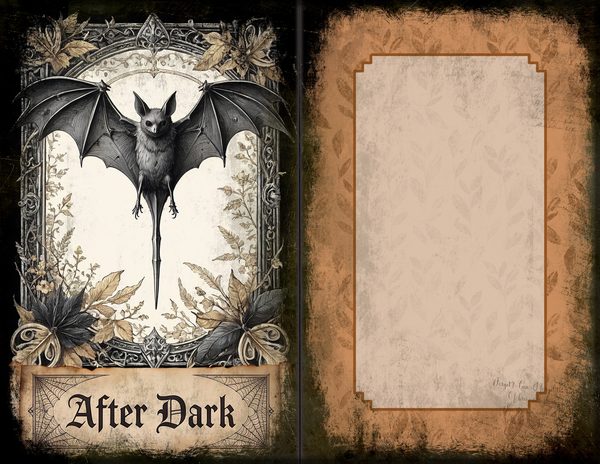 Junk Journal Spreads: 75 Open Book Planner Pages - Gothic Bestiary - Commercial Use — image 34