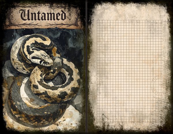 Junk Journal Spreads: 75 Open Book Planner Pages - Gothic Bestiary - Commercial Use — image 39