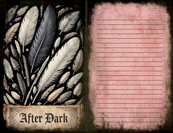 Junk Journal Spreads: 75 Open Book Planner Pages - Gothic Bestiary - Commercial Use — image 42