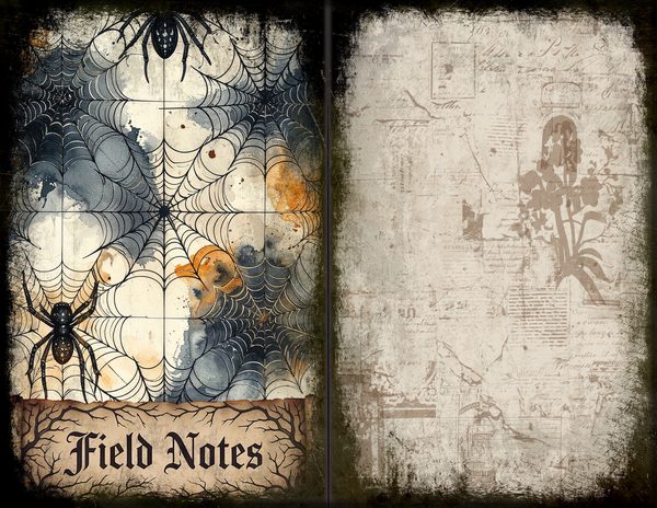 Junk Journal Spreads: 75 Open Book Planner Pages - Gothic Bestiary - Commercial Use — image 52