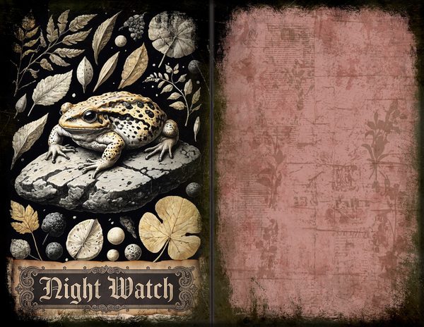 Junk Journal Spreads: 75 Open Book Planner Pages - Gothic Bestiary - Commercial Use — image 53