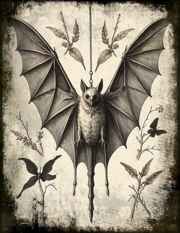 Junk Journal Pages: 150 Printable Sheets - Gothic Bestiary - Commercial Use — image 1