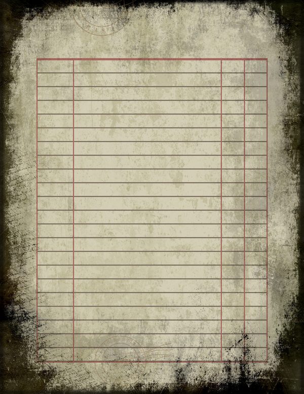 Journal Writing Pages: 50 Lined Frames and Textures - Gothic Bestiary - Commercial Use — image 2