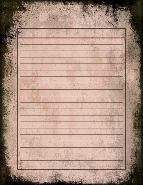 Journal Writing Pages: 50 Lined Frames and Textures - Gothic Bestiary - Commercial Use — image 4