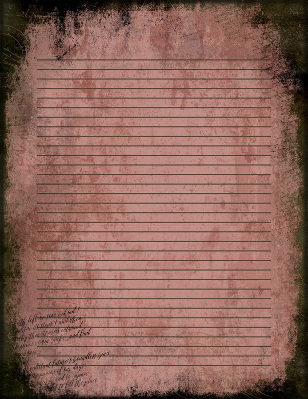 Journal Writing Pages: 50 Lined Frames and Textures - Gothic Bestiary - Commercial Use — image 7
