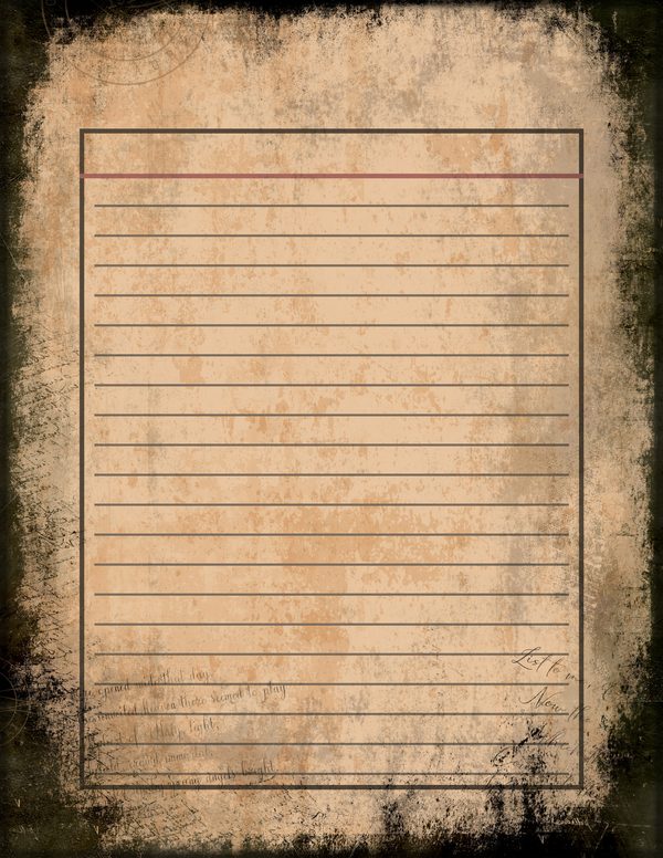 Journal Writing Pages: 50 Lined Frames and Textures - Gothic Bestiary - Commercial Use — image 14