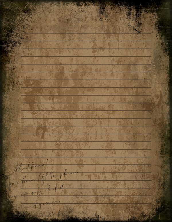 Journal Writing Pages: 50 Lined Frames and Textures - Gothic Bestiary - Commercial Use — image 16