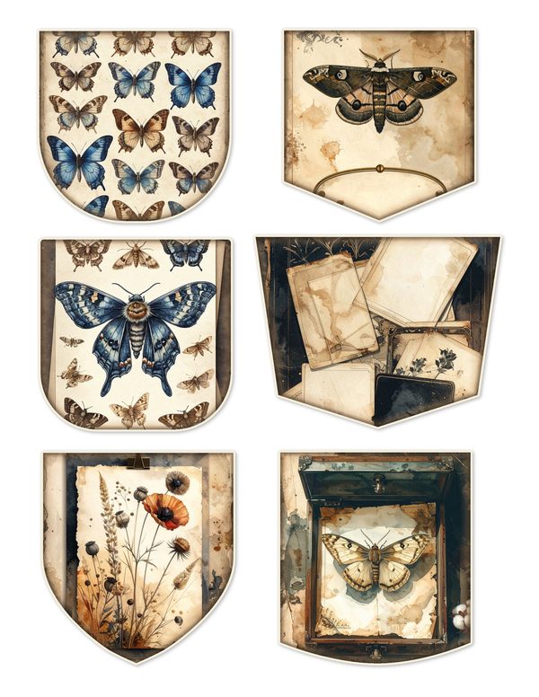 Ephemera Kit: 84 Printable Cards, Tags and Word Strips - Cabinet of Curiosities - Commercial Use — image 8