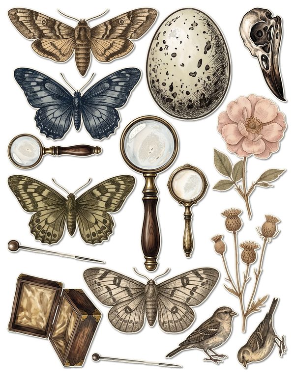 Ephemera Kit: 84 Printable Cards, Tags and Word Strips - Cabinet of Curiosities - Commercial Use — image 46