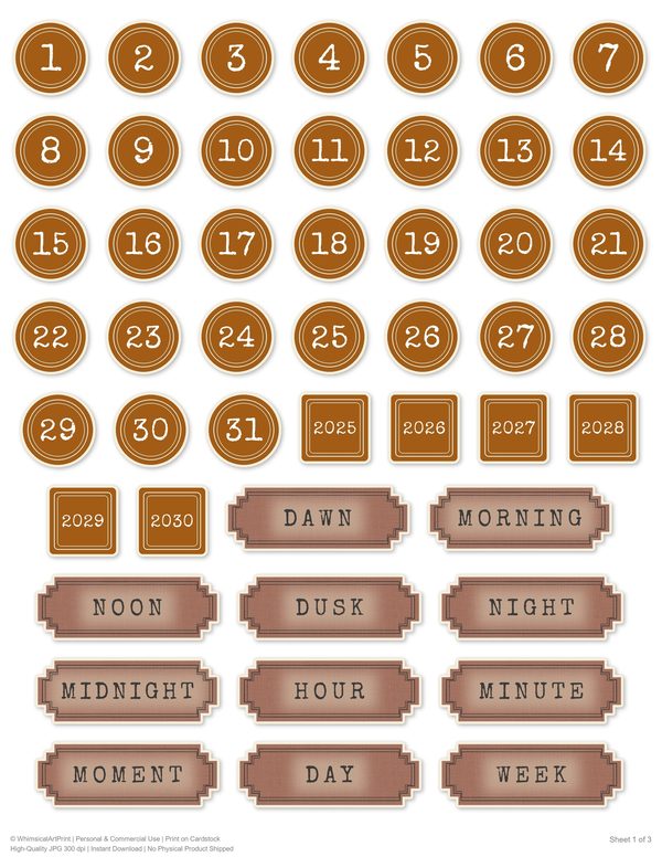 Ephemera Kit: 84 Printable Cards, Tags and Word Strips - Cabinet of Curiosities - Commercial Use — image 52