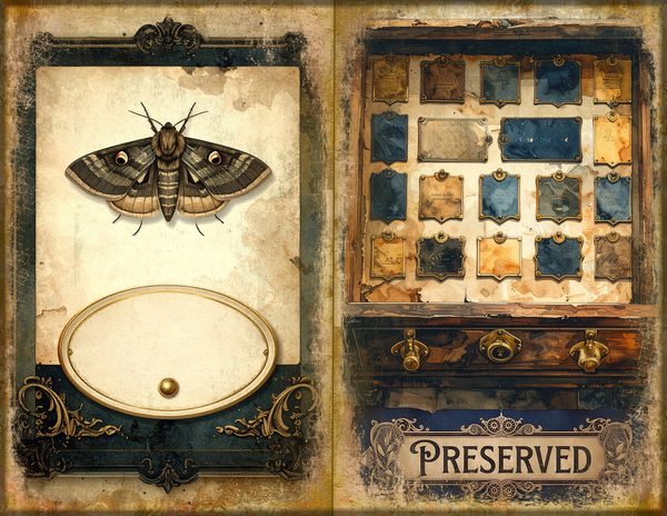 Junk Journal Spreads: 75 Open Book Planner Pages - Cabinet of Curiosities - Commercial Use — image 12