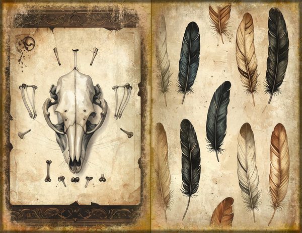 Junk Journal Spreads: 75 Open Book Planner Pages - Cabinet of Curiosities - Commercial Use — image 20