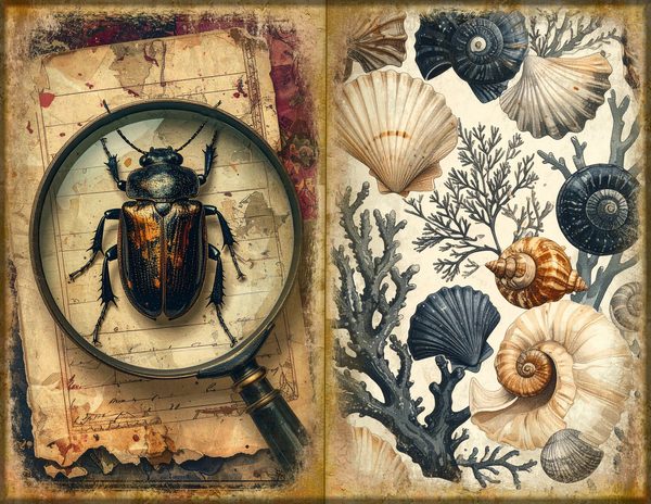 Junk Journal Spreads: 75 Open Book Planner Pages - Cabinet of Curiosities - Commercial Use — image 24