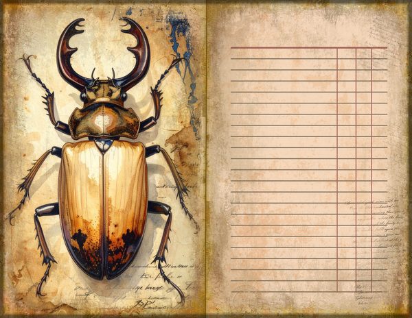 Junk Journal Spreads: 75 Open Book Planner Pages - Cabinet of Curiosities - Commercial Use — image 43