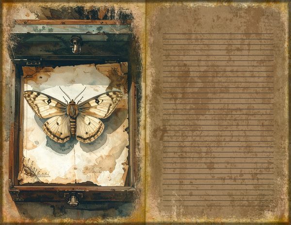 Junk Journal Spreads: 75 Open Book Planner Pages - Cabinet of Curiosities - Commercial Use — image 45