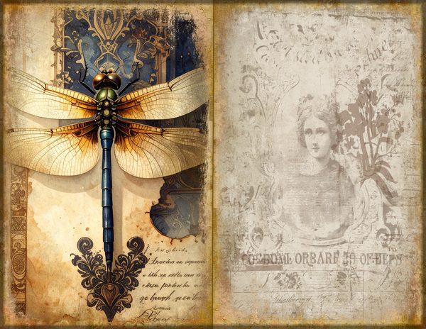 Junk Journal Spreads: 75 Open Book Planner Pages - Cabinet of Curiosities - Commercial Use — image 54