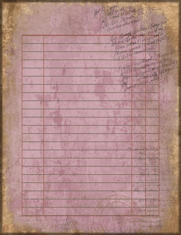 Journal Writing Pages: 50 Lined Frames and Textures - Cabinet of Curiosities - Commercial Use — image 12