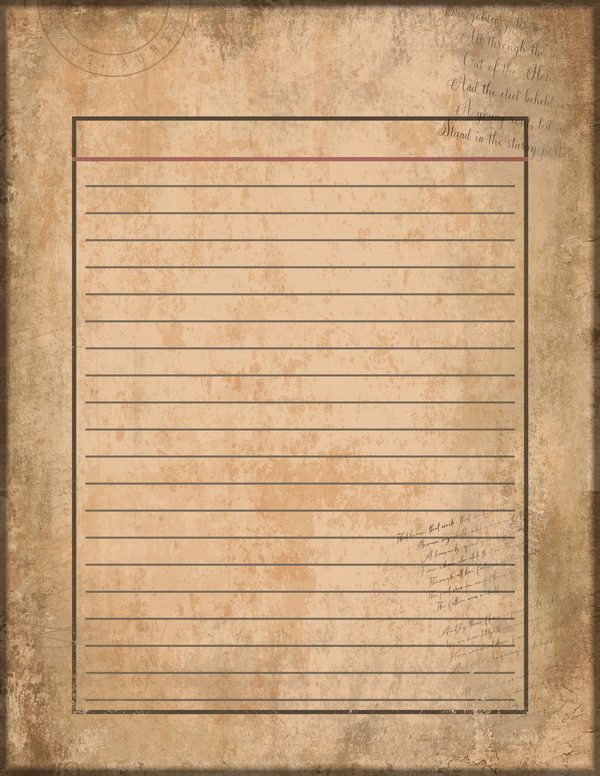 Journal Writing Pages: 50 Lined Frames and Textures - Cabinet of Curiosities - Commercial Use — image 14