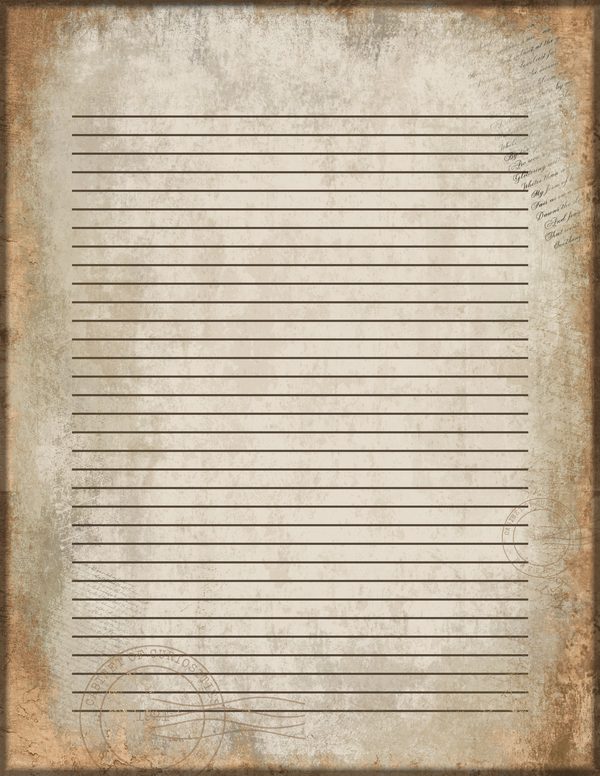 Journal Writing Pages: 50 Lined Frames and Textures - Cabinet of Curiosities - Commercial Use — image 17