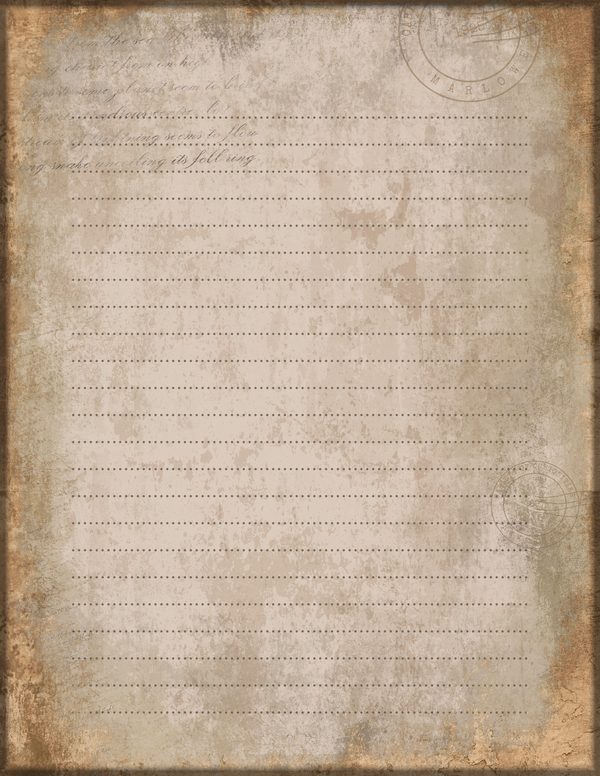Journal Writing Pages: 50 Lined Frames and Textures - Cabinet of Curiosities - Commercial Use — image 18