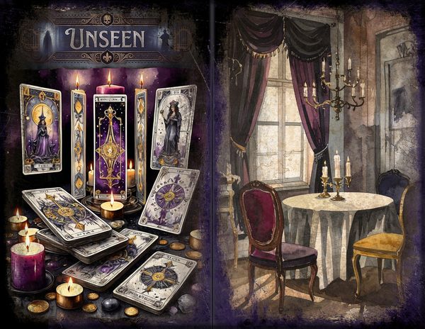 Junk Journal Spreads: 75 Open Book Planner Pages - Gothic Seance - Commercial Use — image 9