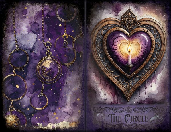 Junk Journal Spreads: 75 Open Book Planner Pages - Gothic Seance - Commercial Use — image 10