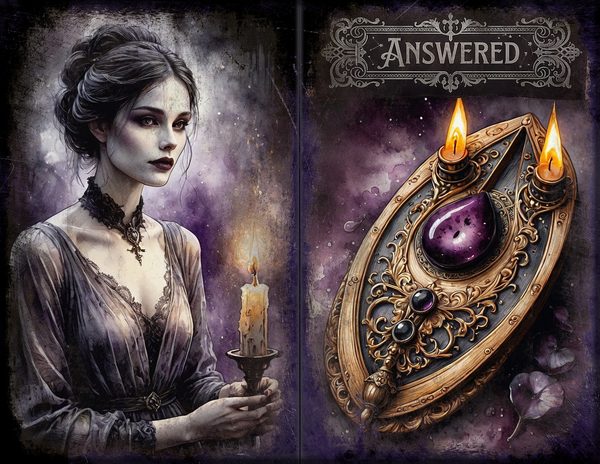 Junk Journal Spreads: 75 Open Book Planner Pages - Gothic Seance - Commercial Use — image 14