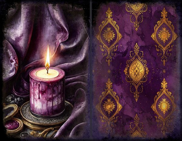 Junk Journal Spreads: 75 Open Book Planner Pages - Gothic Seance - Commercial Use — image 23