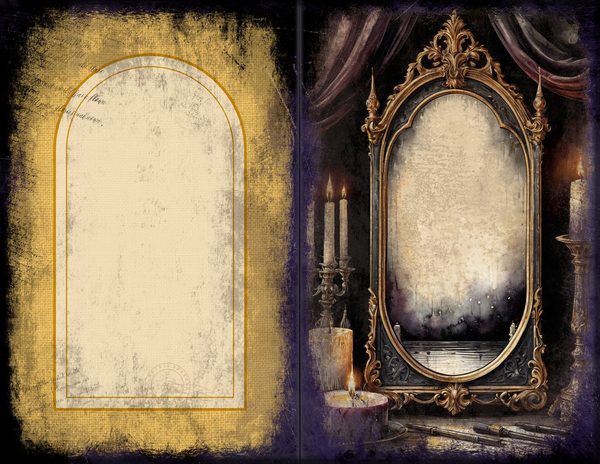Junk Journal Spreads: 75 Open Book Planner Pages - Gothic Seance - Commercial Use — image 26