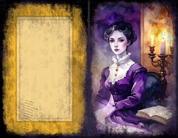 Junk Journal Spreads: 75 Open Book Planner Pages - Gothic Seance - Commercial Use — image 27