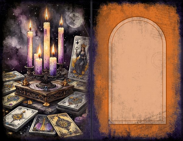 Junk Journal Spreads: 75 Open Book Planner Pages - Gothic Seance - Commercial Use — image 33
