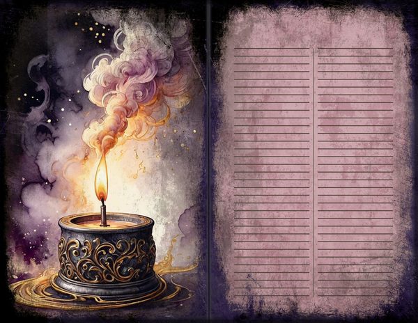 Junk Journal Spreads: 75 Open Book Planner Pages - Gothic Seance - Commercial Use — image 40