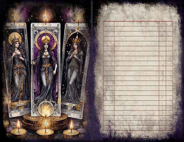 Junk Journal Spreads: 75 Open Book Planner Pages - Gothic Seance - Commercial Use — image 42