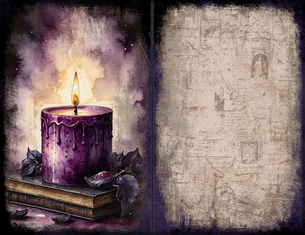 Junk Journal Spreads: 75 Open Book Planner Pages - Gothic Seance - Commercial Use — image 48