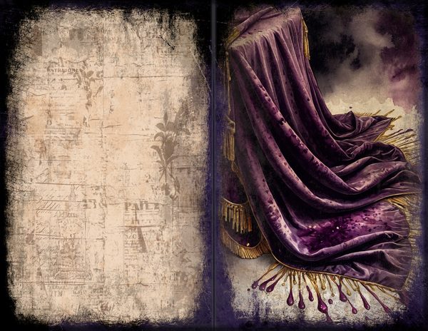 Junk Journal Spreads: 75 Open Book Planner Pages - Gothic Seance - Commercial Use — image 50